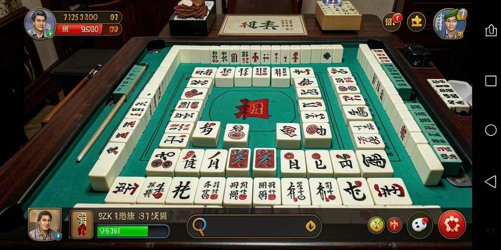 Tampilan gameplay 9ZK menampilkan keseruan permainan Mahjong yang menantang.