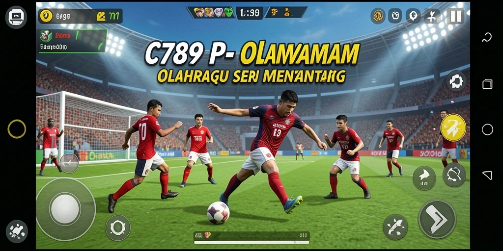 Screenshot C789 menampilkan gameplay olahraga yang menarik dan dinamis.