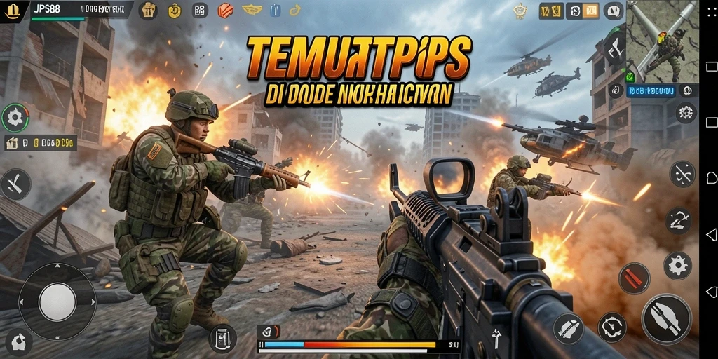 Screenshot JPS88 menampilkan aksi pertempuran seru dalam mode TPS.