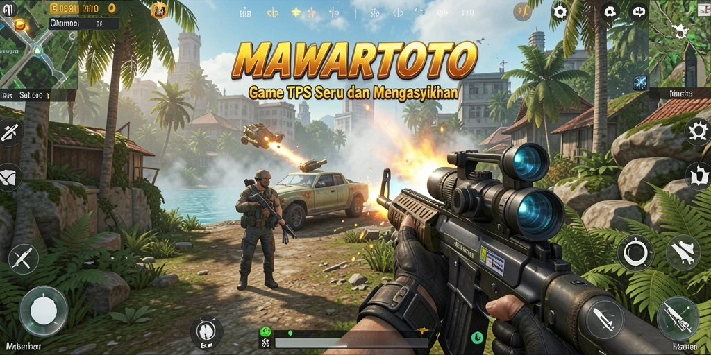 Tampilan gameplay seru MAWARTOTO dalam mode TPS.