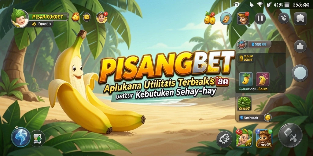 Tangkapan layar aplikasi PISANGBET dengan fitur-fitur utilitas yang menarik.