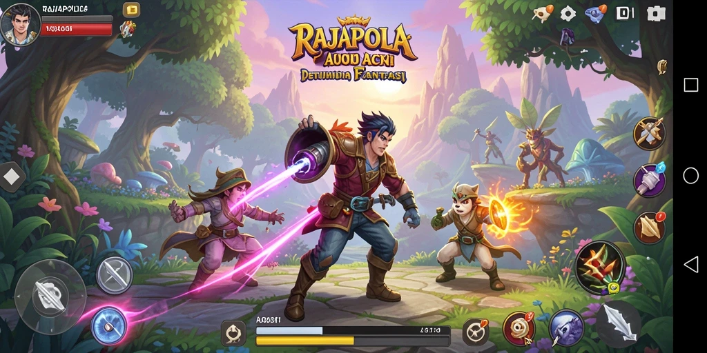 Tampilan gameplay seru RAJAPOLA dalam dunia fantasi ARPG.