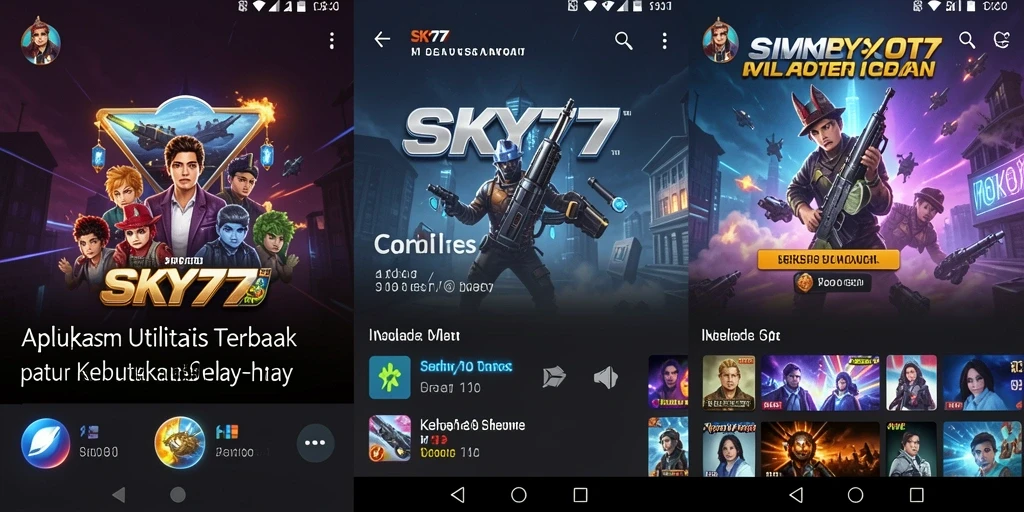 Tampilan layar utama aplikasi SKY77 yang ramah pengguna.
