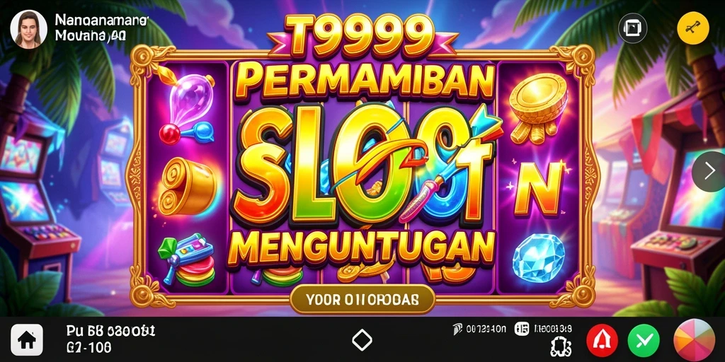 Screenshot utama menampilkan gameplay seru dari T9999 dengan fitur Slot yang menarik.