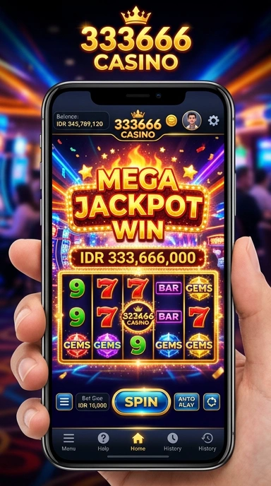 Tampilan aplikasi 333666 pada perangkat Android.